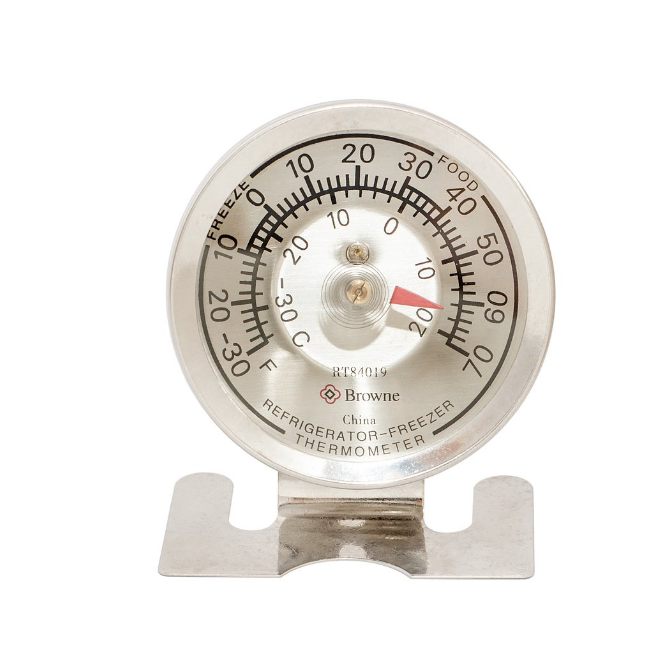 Browne Foodservice Refrig/Freezer Thermometer (-30F/70F or -30C/70C) R
