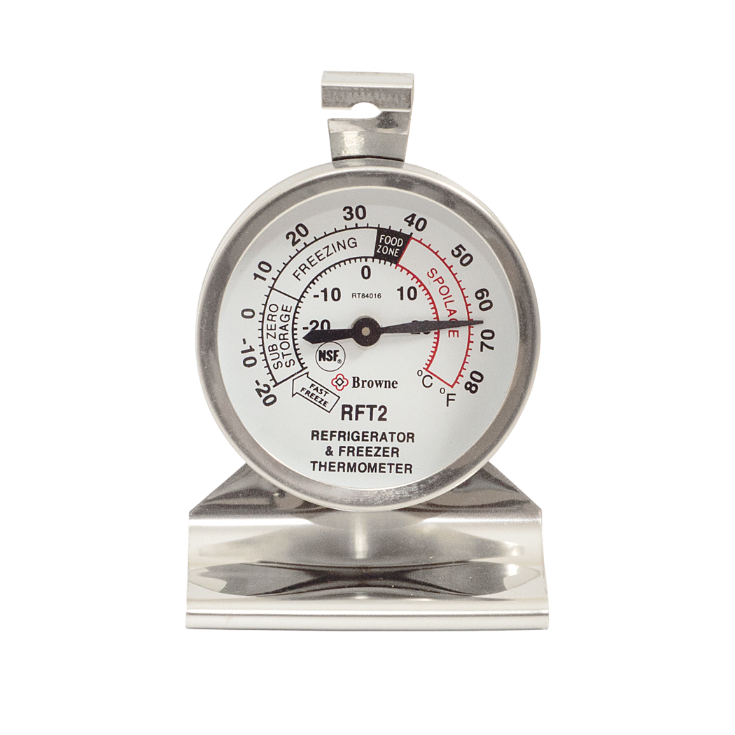 Browne Foodservice Refrig/Freezer Thermometer (-20F/80F or -30C/30C) R