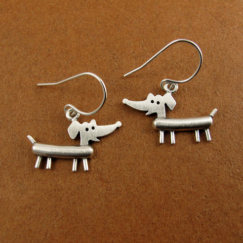 Silver animal earrings handcrafted by Stick Man Creations ...