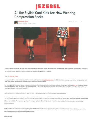 Jezebel highlights VIM & VIGR Compression Socks in its article on cool compression socks