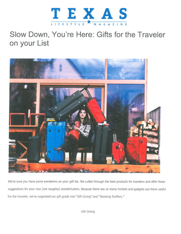 Texas Lifestyle Magazine featured VIM & VIGR Compression Socks in its article "Slow Down, You’re Here: Gifts for the Traveler on your List"