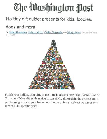 The Washington Post Express article which featured VIM & VIGR Compression Socks compression socks in its "Holiday gift guide: presents for kids, foodies, dogs and more":