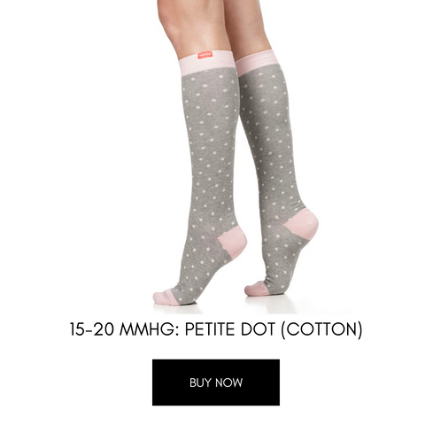 polka dot compression socks