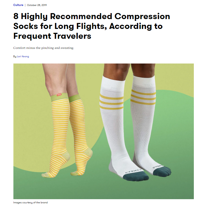 Self article about compression socks for travel