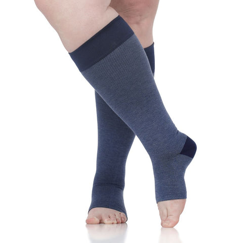 open toe compression socks