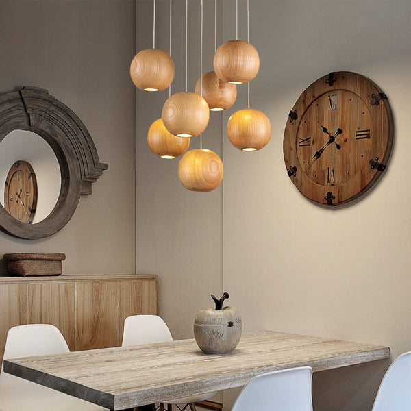 Arturest Pendant Light Nordic Wooden Ceiling Light Shades