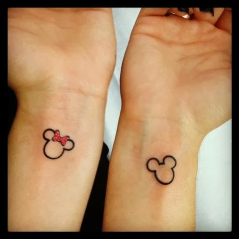 Tatouage de couple Mickey & Minie