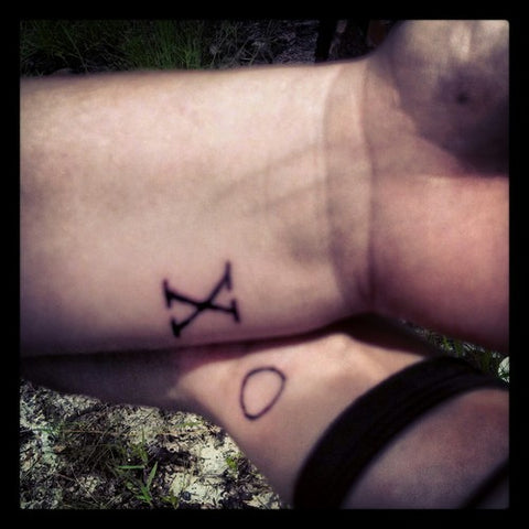 Paare Tattoos X O