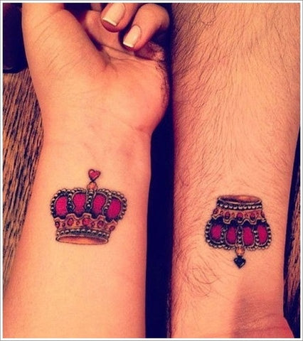 Couple tattoos crowns