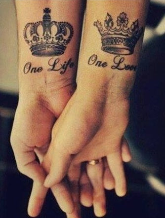 Paare Tattoos One Live One Love