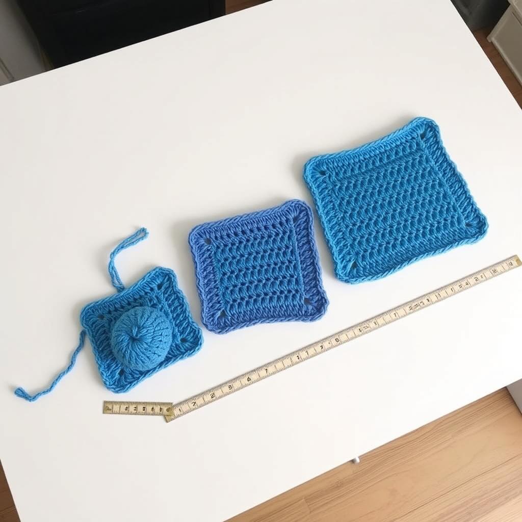Different sized dumpster fire crochet projects