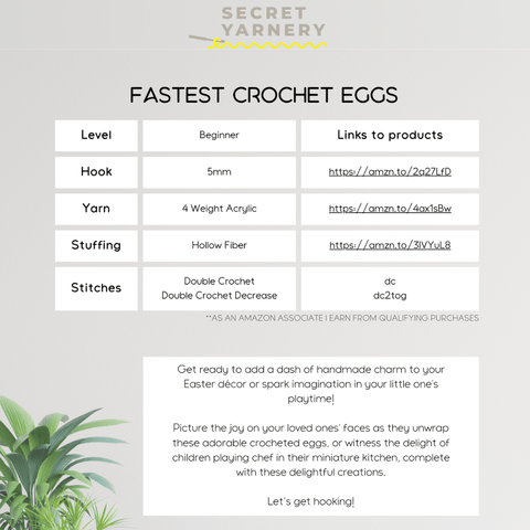 Fastest Crochet Eggs - Secret Yarnery