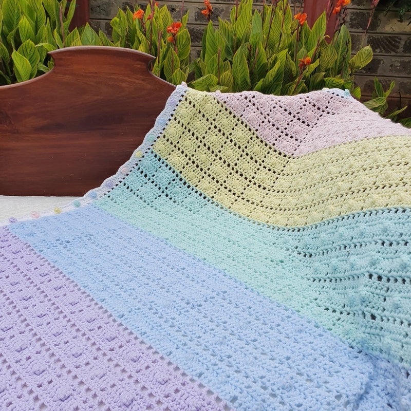 Berry Biscuit Baby Blanket with Gumdrop Border - Easy to Follow Writte ...