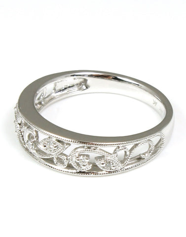 Rose and White Gold Diamond Orbit Fashion Ring by Allison Kaufman ...
