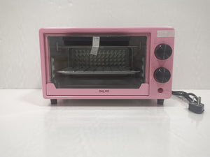 Dalxo 4 Slice Countertop Toaster Oven w/ Variable Temperature Control and 30 Minute Timer; Cooking Functions to Bake, Broil, Toast and Keep Warm – Pink
