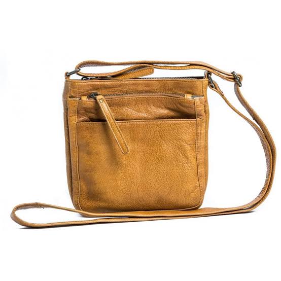 PAM CROSS BODY LEATHER TAN BAG BY RUGGED HIDE
