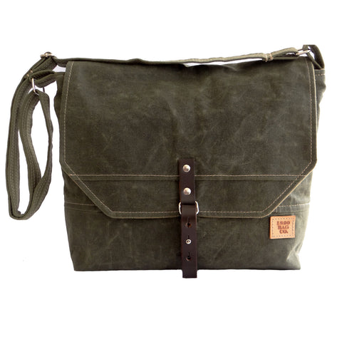 Men's Waxed Canvas Messenger Field Bag