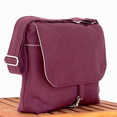 Purple Hemp Messenger Bag