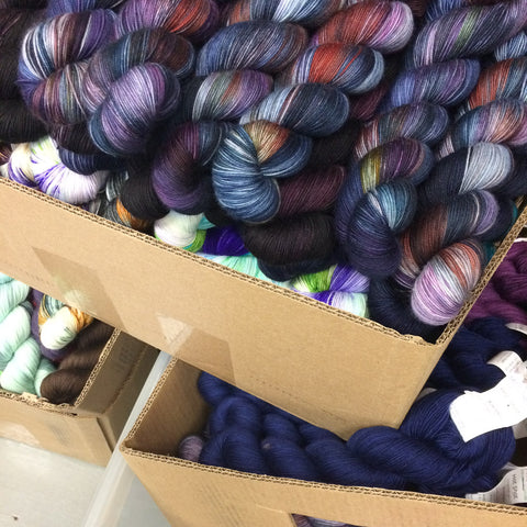 Yarn waiting to be packed