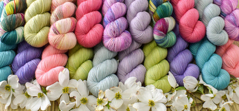Avon yarn with dogwood flowers