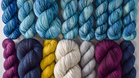 May Morning yarn with contrast colors