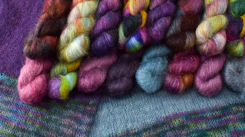 fuzzy mohair Moonglow yarn