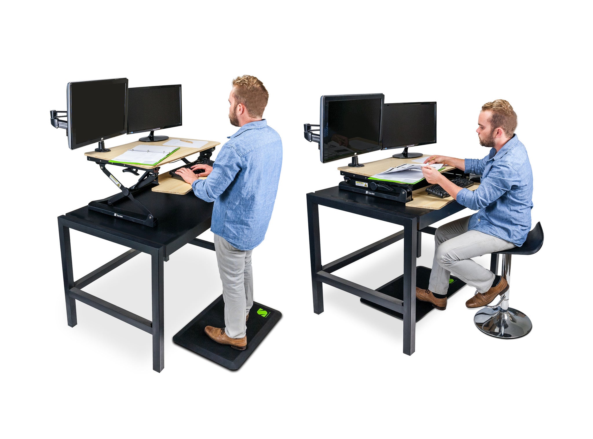 top sit stand desks