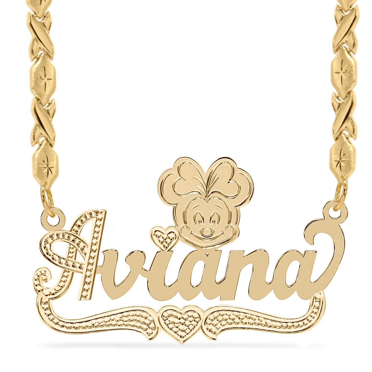 ghetto name plate necklace