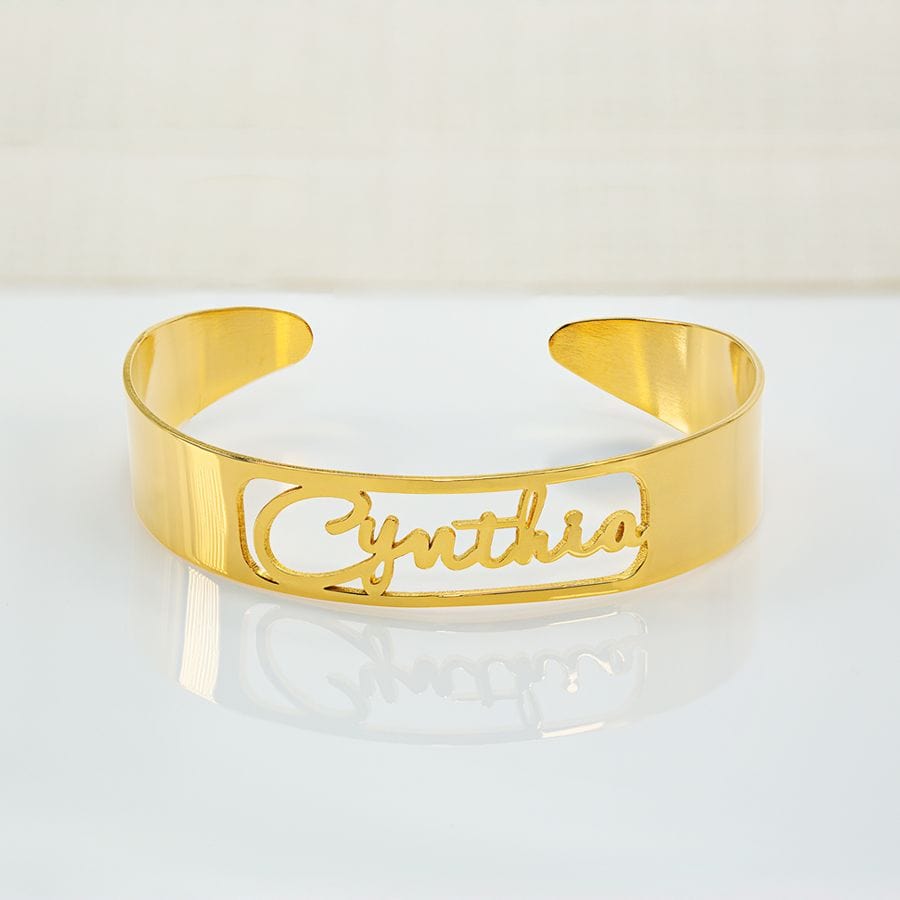 Cutout Script Name Bangle - MonogramHub.com product image