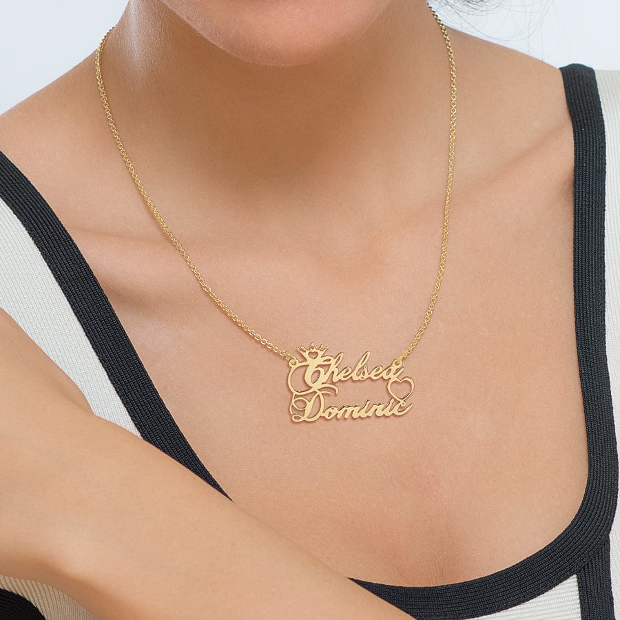 Royal Love Name Necklace Monogramhub Com