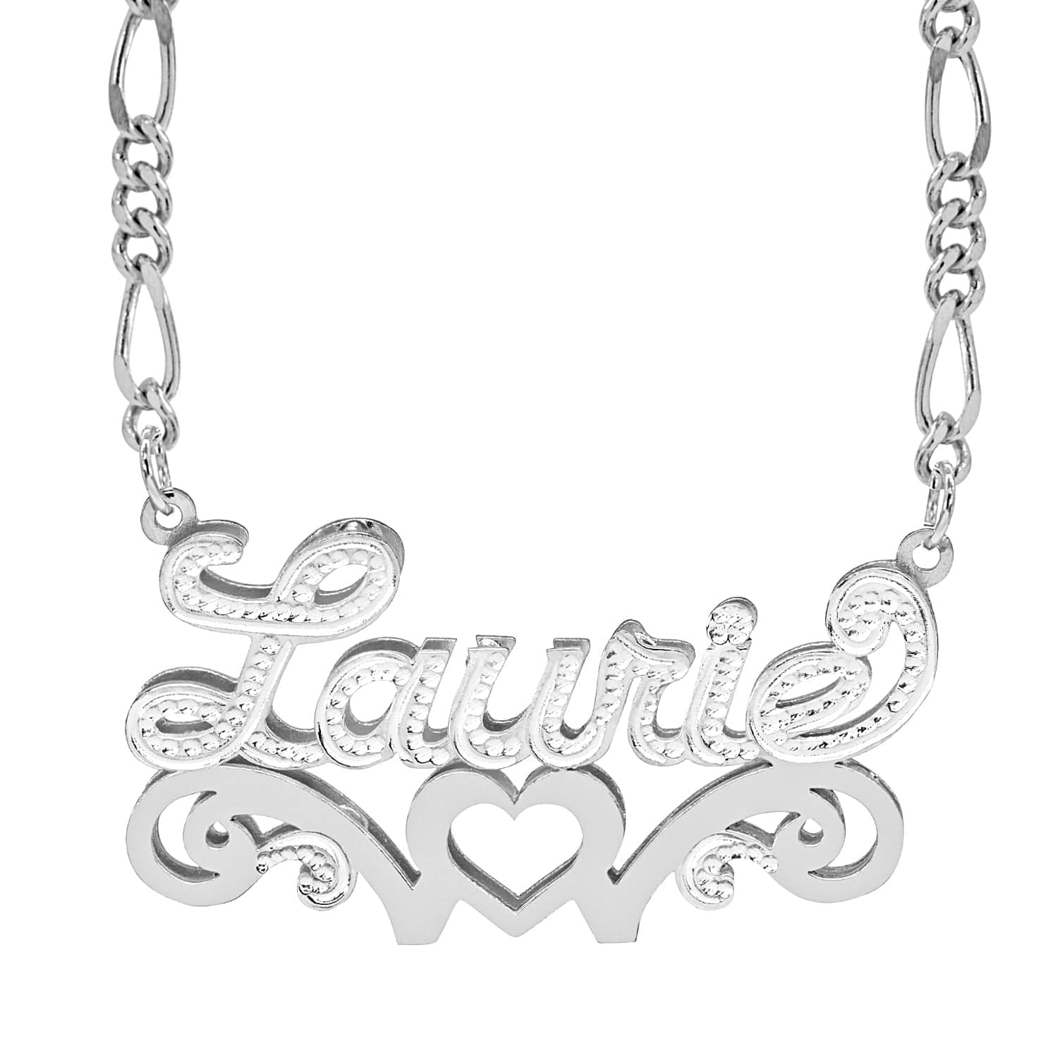 luijewelry HEART PLATE NECKLACE smcint.com