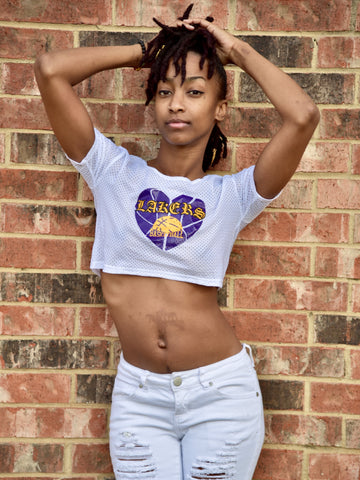 lakers crop top jersey