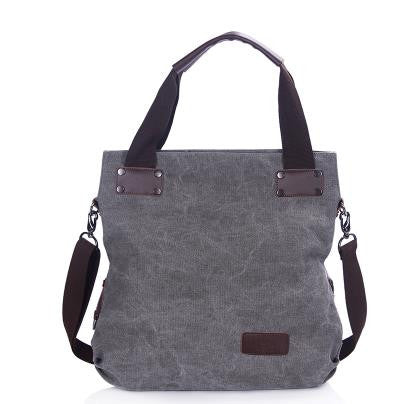 grey canvas bag