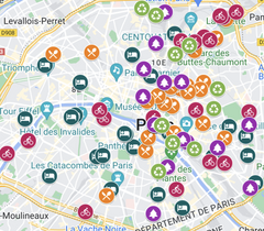 carte interactive Guide Tao Paris et sa région