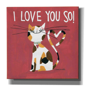 'Happy Cats I Love You So' by Anne Tavoletti, Canvas Wall Art,37 x 37