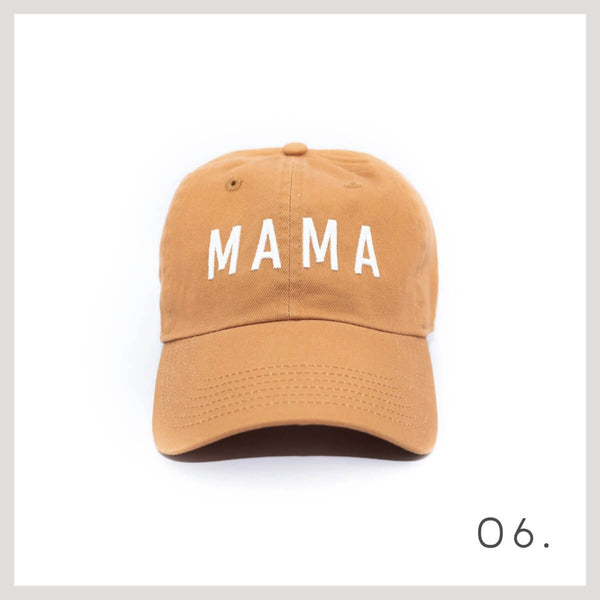 Terra cotta "Mama" embroidered hat