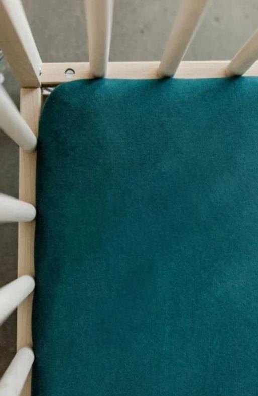 teal crib sheet