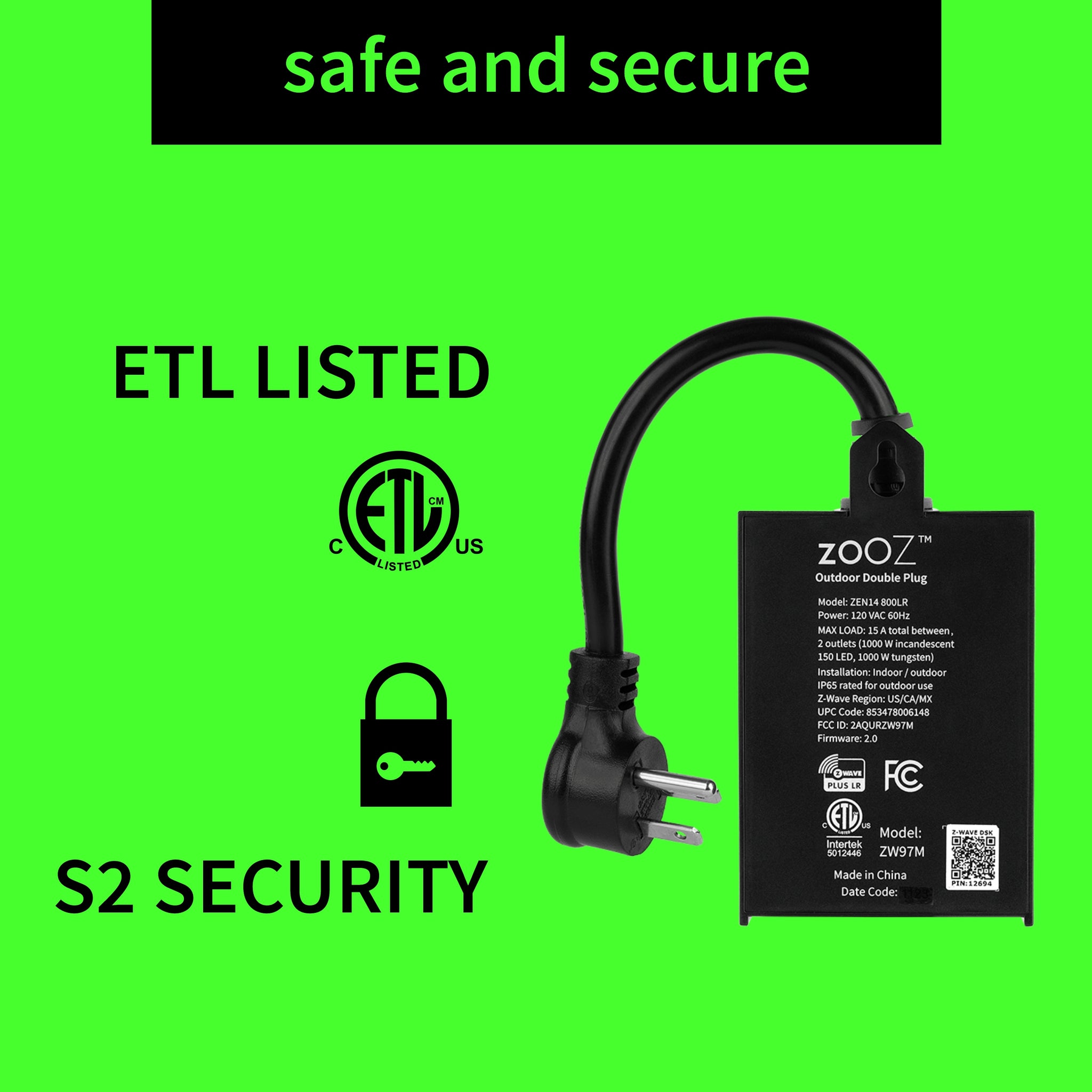 Zooz 700 Series Z-Wave Plus Outdoor Smart Plug ZEN05 - The Smartest House