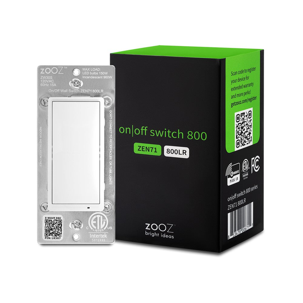 Zooz 700 Series Z-Wave Plus Mesh Network Remote Control & Scene Controller ZEN34 (Battery Powered), White | Z-Wave Hub Required