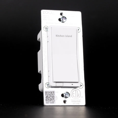 Zooz Switch with custom engraved label