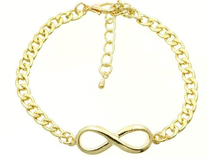 Golden Infinity Chain Bracelet