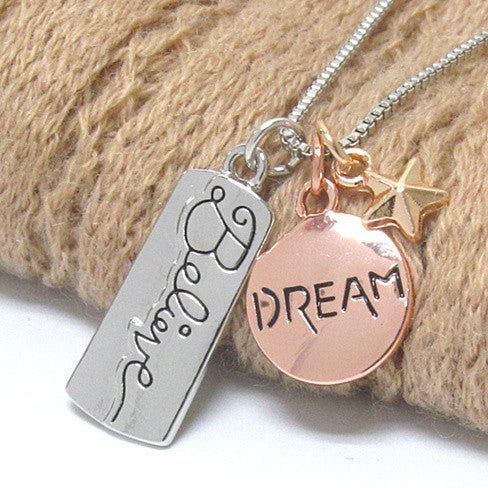 Believe in Your Dreams Charm Necklace