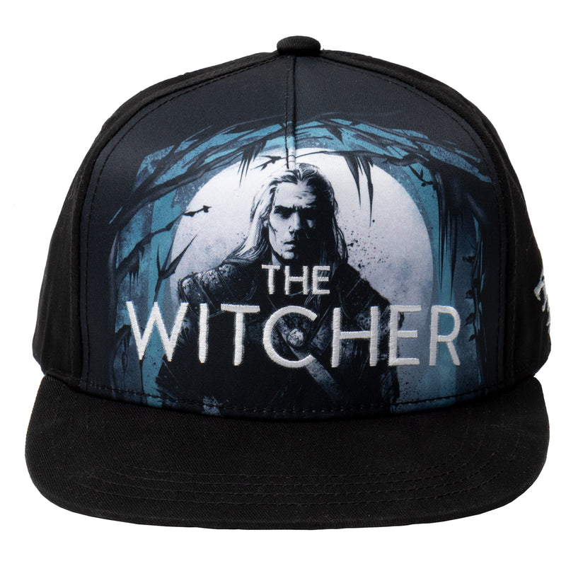 View 2 of the Netflix's The Witcher The White Wolf Hunts Snap Back Hat.