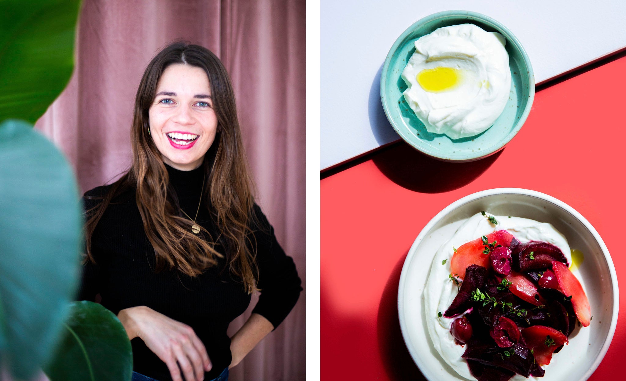 Portrait Aline Spetmann with baked red beet