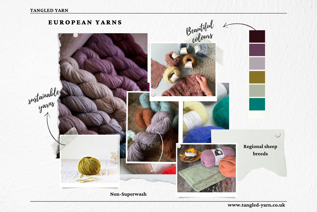 European yarns at Tangled Yarn