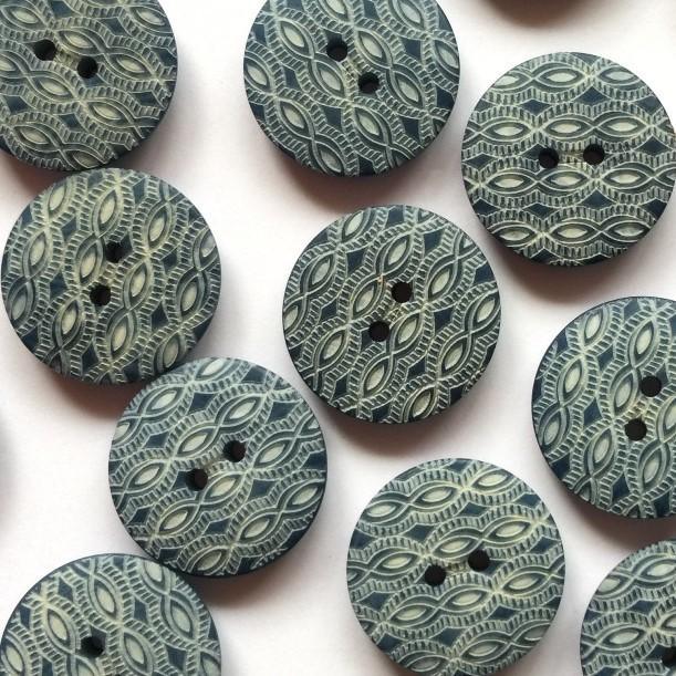 18mm - Olive Wood Button - Buttons