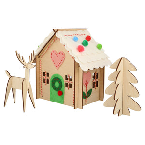 
            
                Load image into Gallery viewer, Wooden Embroidery Gingerbread House Kit
            
        