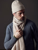 man wearing beige cashmere hat from AETHER Apparel