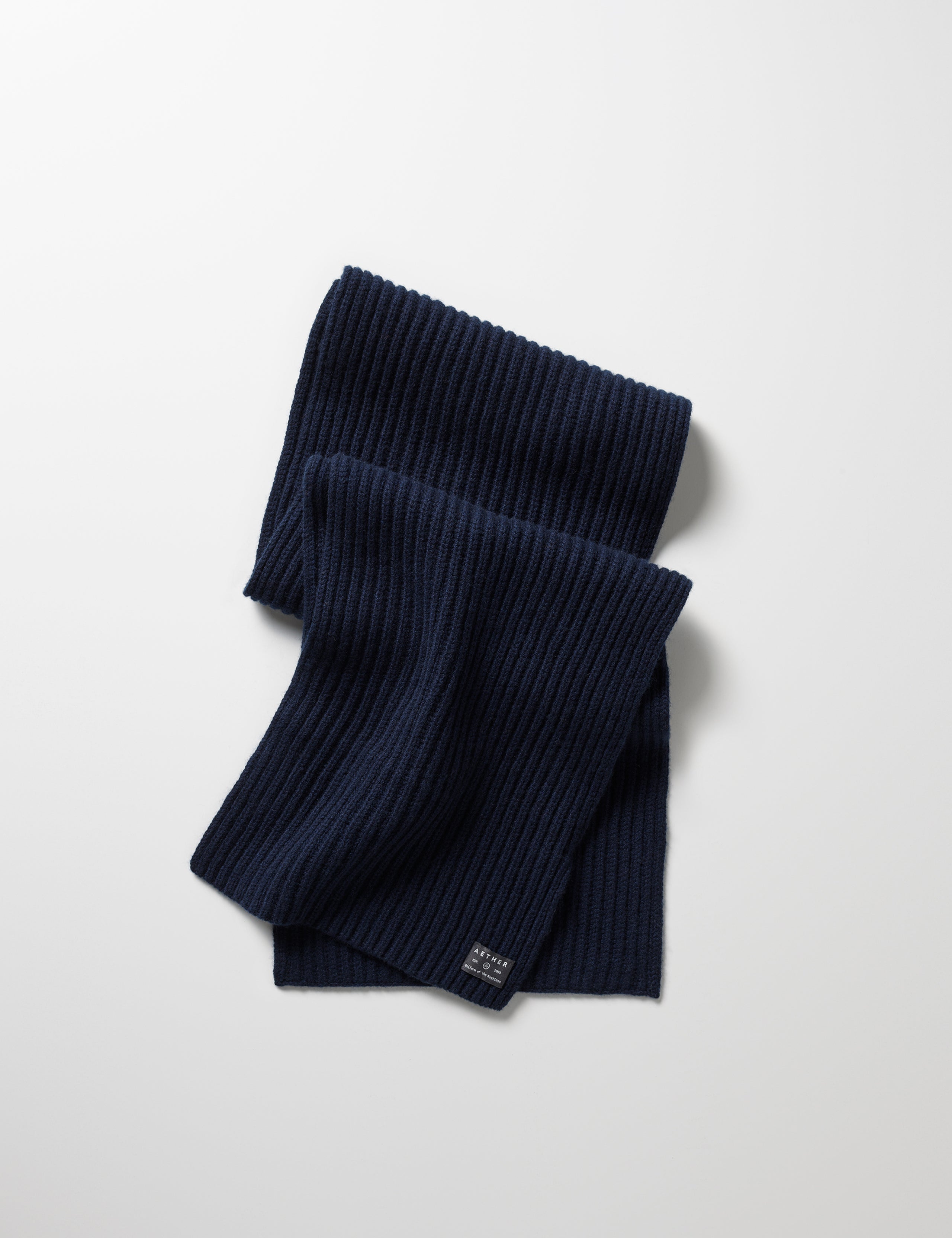 dark blue scarf from AETHER Apparel