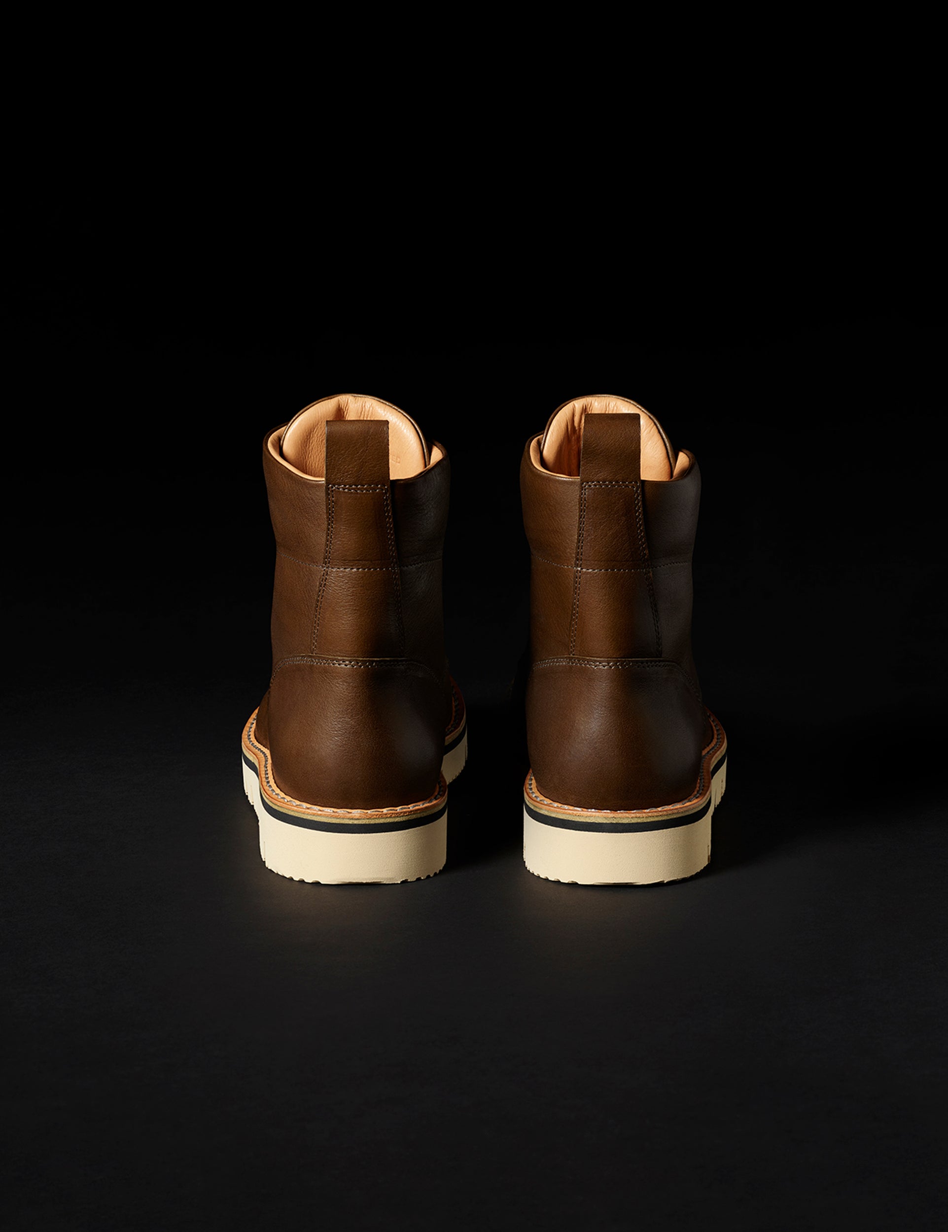 brown leather men's boots from AETHER Apparel